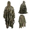 Capa de camuflagem com botão oculto 3D deixa roupas de disfarce com capuz para caça fotografia de vida selvagem jogos de CS terno ghillie capa