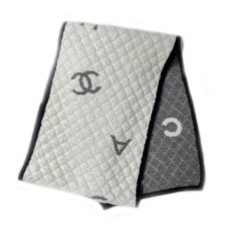 

CHANEL [24B New Product] Simple Personality Double Clogo Logo Scarf Women s Style чорний