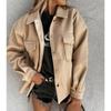 Polo Collar Woolen Coat Women's Casual Long Sleeved Top Solid Color Single Breasted Commuting Loose Jacket Autumn Winter New Fashion