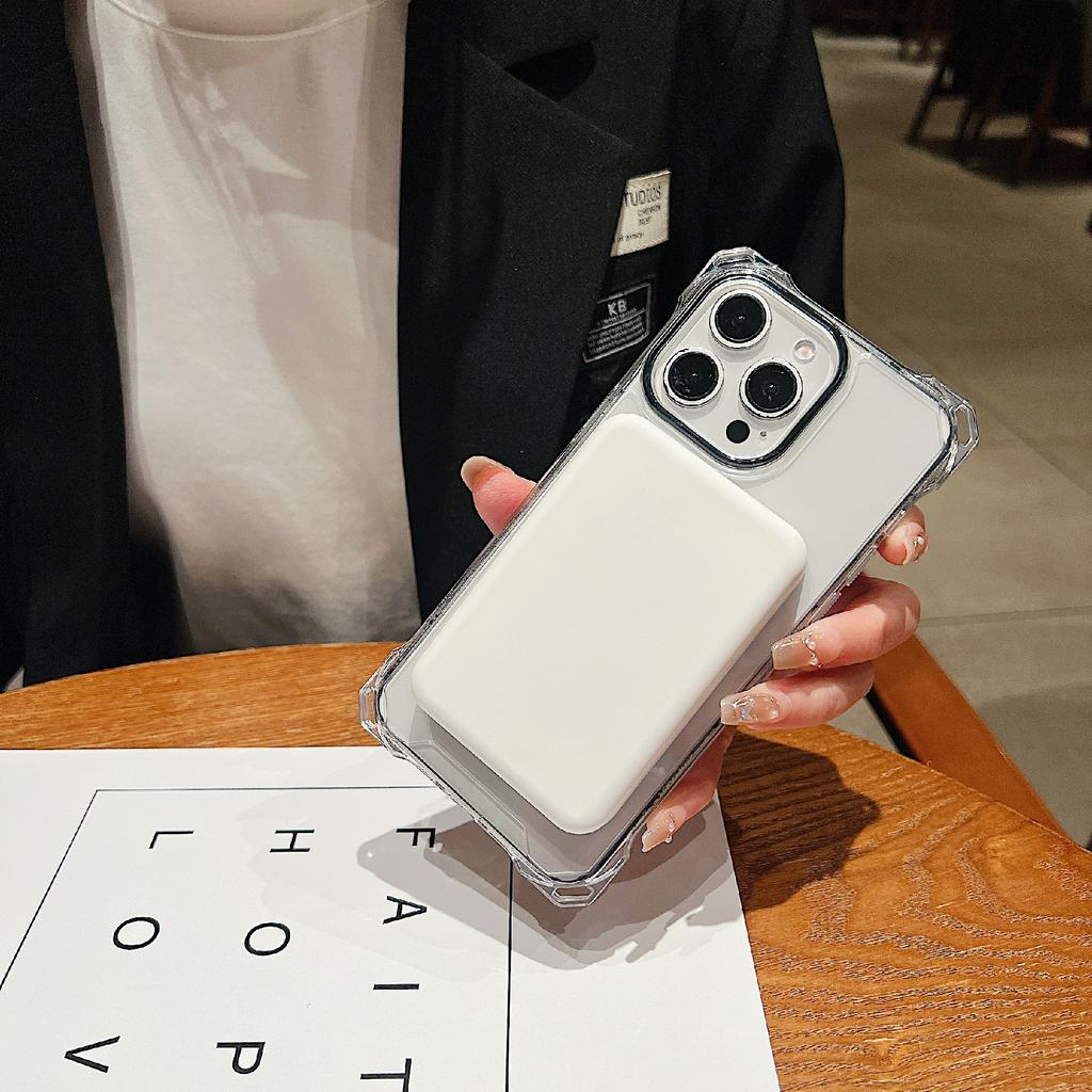 For iPhone 15 Pro Magnetic Case Drop-Proof TPU+PC Phone Back Cover