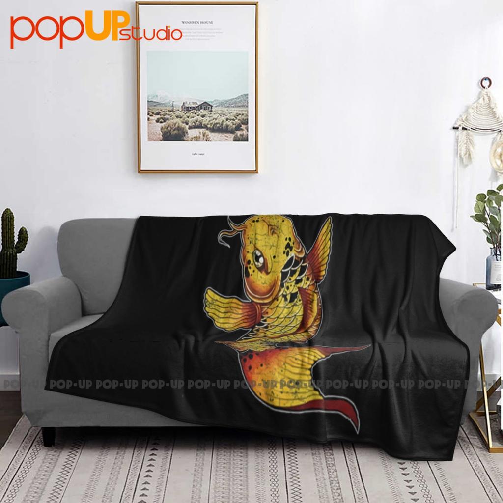 Koi Fish Angler Sea River Catfish Rod Ultra-Soft Blanket Quilt Winter Sofa Cover Bed Covers