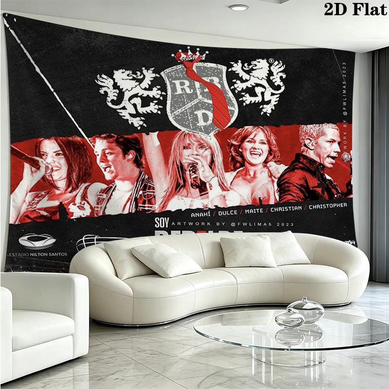 RBD Band Wall Tapestry Aesthetic Wall Hanging Printed Fabric Blanket Decorative Tapestries for Bedroom Living Room Home Decor