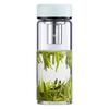 WANXIANG Portable Borosilicate Glass Water Bottle with Tea Infuser