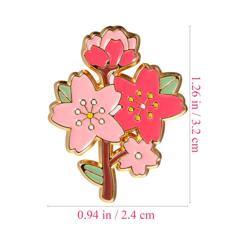 Set de 3 broches de flor de cerezo, broche decorativo a juego