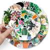50 Cats and Plants Doodles Personalized Small Fresh Plants Children's DIY Water Cup Suitcase Stickers Waterproof