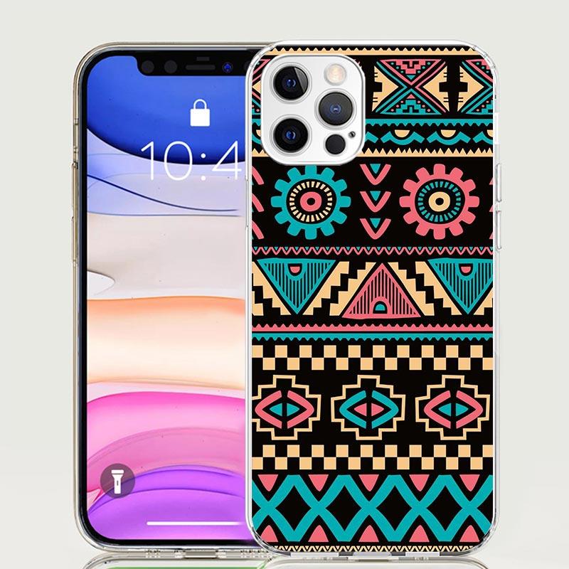 African Style Fabric Pattern Phone Case For iPhone 18 17 Air 16 15 Plus 11 14 Pro Max 13 Mini 12 7 8 + SE Pattern Art Customized Co