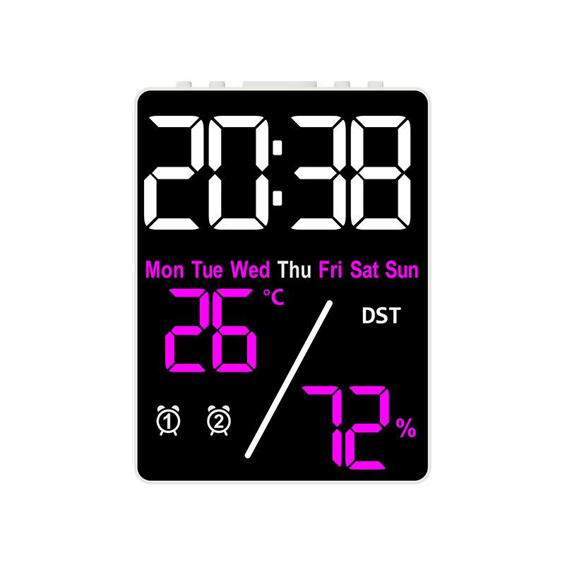 Multifunctional Electronic Alarm Clock with Temperature & Humidity Display 5508