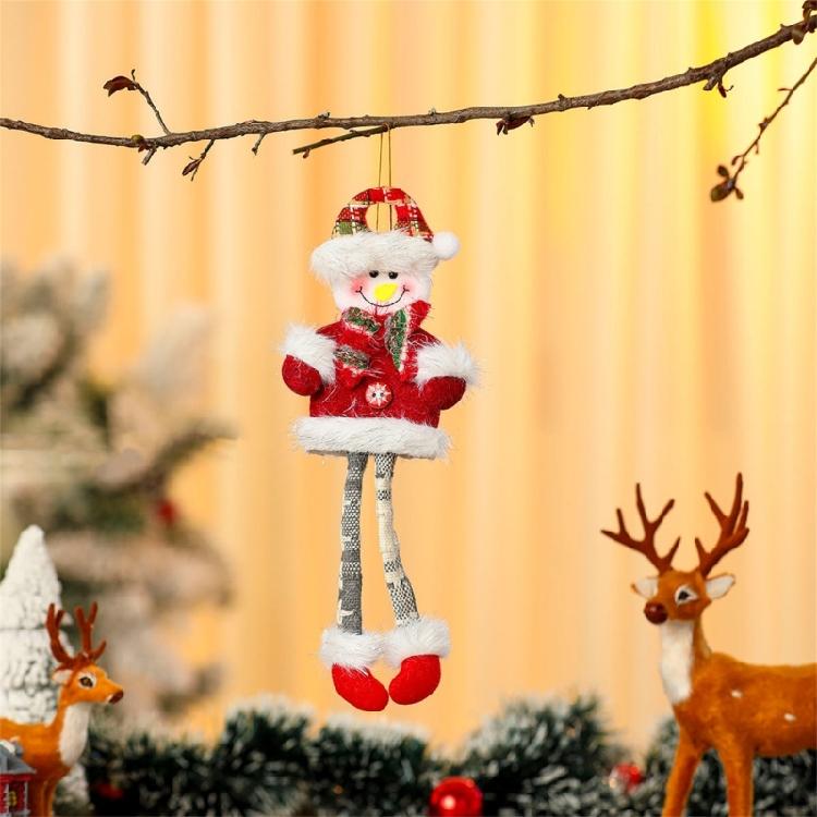 Long Leg Santa/Snowman/Deer/Bear Holiday Hanging Decoration Adjustable Rope Christmas Tree Ornament For Home