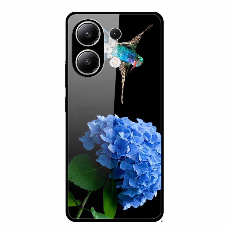 Glass Case For Xiaomi Redmi Note 13 Case Soft Bumper Tempered Glass Hard Back Cover For Redmi Note 13 Pro Phone Case Funda Coque