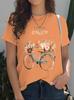 T-shirts Imprimé 3D Abeille Papillon d'Été Femmes Décontracté Col Rond Manches Courtes Streetwear Harajuku Y2k T-shirts Haut Vêtements Féminins