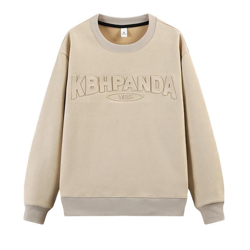 Herr Vår och Höst Casual Sweatshirt Herr Trendigt Märke Mode Bokstav Präglad Trendig Ungdom Rundhalsad Sweatshirt Herr