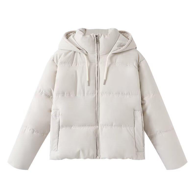 2025 Frühling Damen Lässige Stehkragen Kapuzenjacke