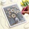 5D DIY Frameless Pearl Painting Flower Pattern Painting Kit, Suitable for Home Living Room Bedroom and Other Wall Decoration Art Paintings