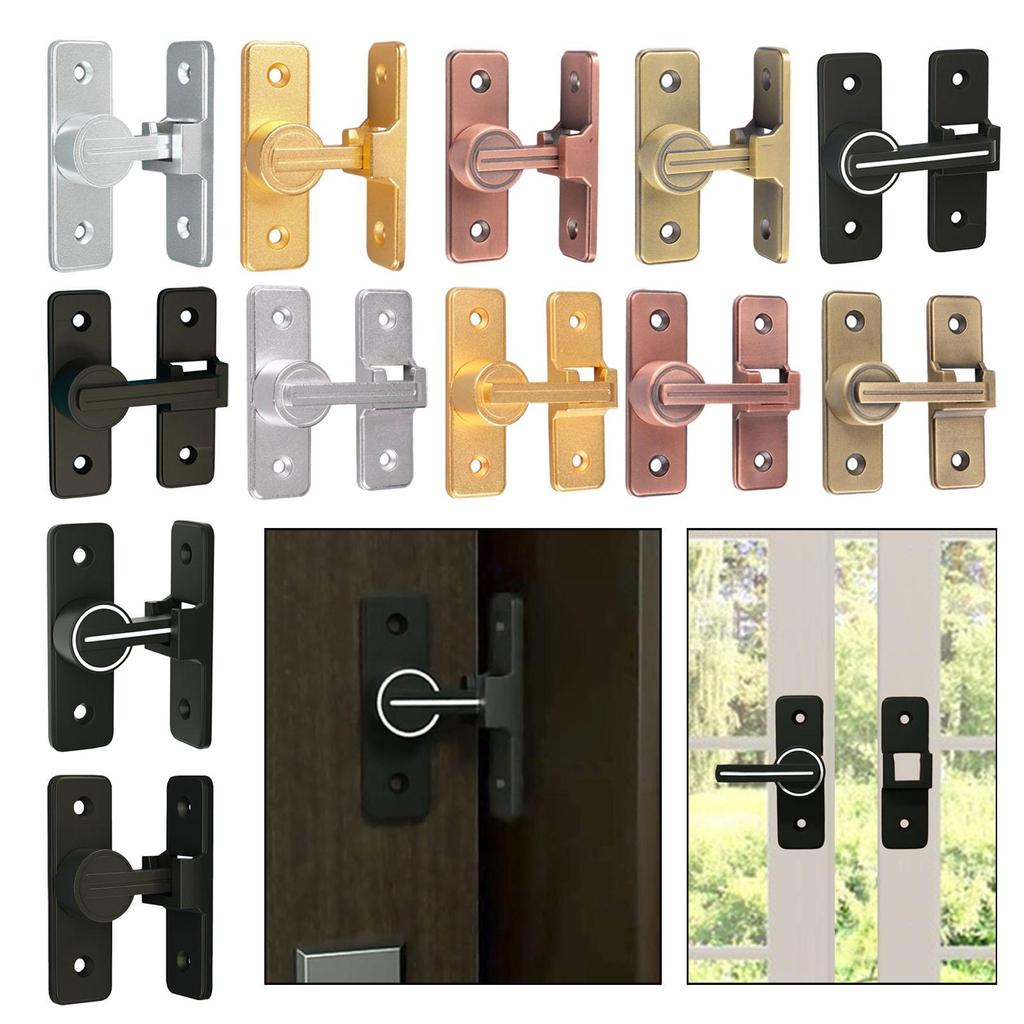 Barn Door Latch Zinc Alloy 90 Degree Room Door Latch Durable Sliding Lock Gate Latch for Shed Barn Outdoor Bedroom Window