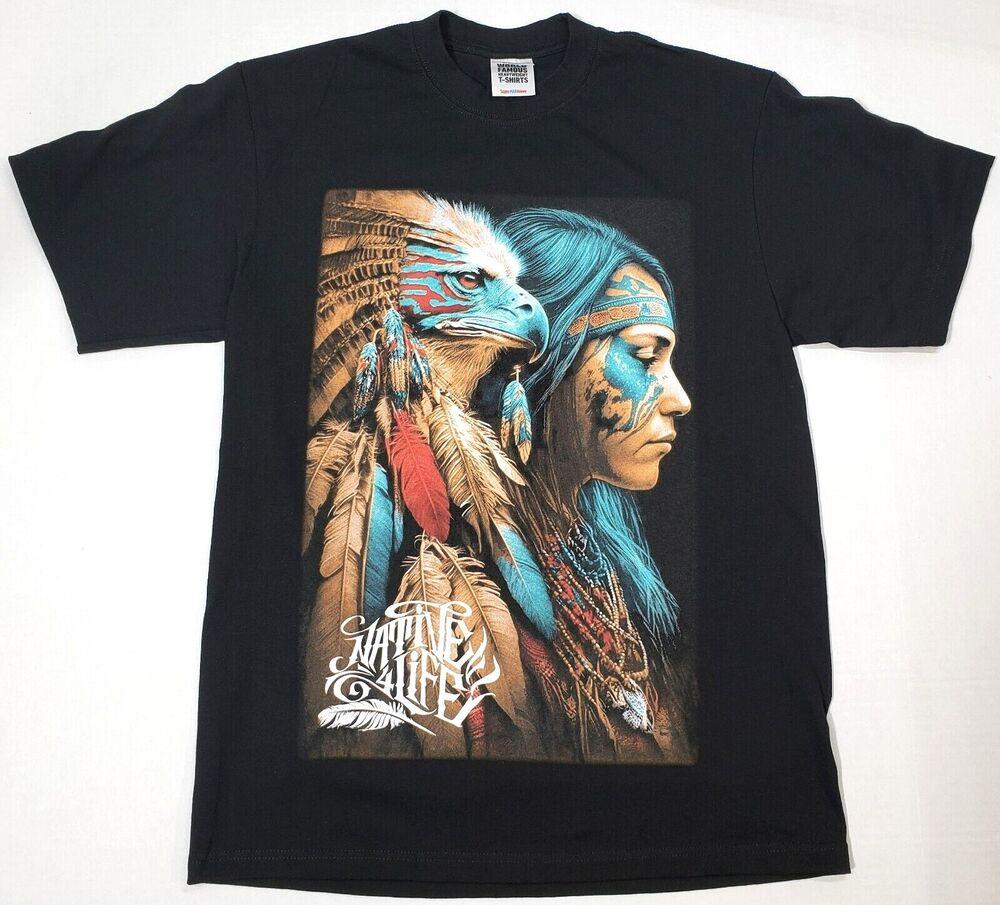 Indian T-shirt Native 4LIFE Warrior Pride Urban Streetwear Men s Tee Black New Unisex T-Shirt XL