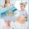 Creative New Gold Color Silver Color Zircon Heart -Shaped Pony Children 'S Unicorn Necklace Cute Accessories Fashion Girls Jewelry