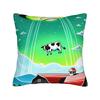 Pillow Case  Retro UFO Kidnapped Cow  Soft Pillow Cover  Retro Trendy Cushion Cover Graphic Pillowcases For Sofa Home Decorative