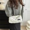 Down and Cotton Bag Autumn 2025 New Oxford Cloth Solid Color Rhombus Plaid Trend Simple and Versatile Shoulder Crossbody Bag