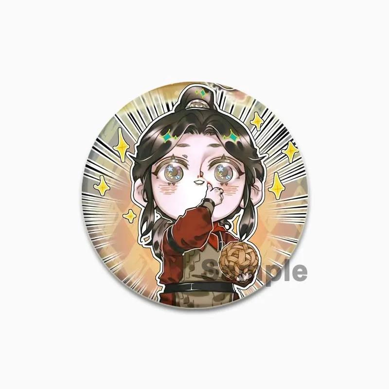 32/44/58mm Heaven Official's Blessing Anstecker Huacheng Xie Lian Anime Broschen Handgemachte Niedliche Emaille-Pins für Kragen Kleidung Schmuck 44/58mm
