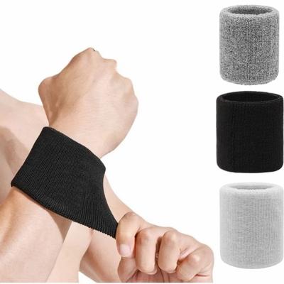 Baumwoll Fitness Laufen Schweißband Fitnessstudio Handgelenkband Sport Armbänder Schweißhandtuch Handgelenkstützband Manschette Tennis Handgelenkschutz Schutzband