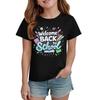 Kids Back To School Graphic T Shirt Casual Short Sleeve Crew Neck Tee for Boys and Girls Comfortable Fit Lightweight Fabric