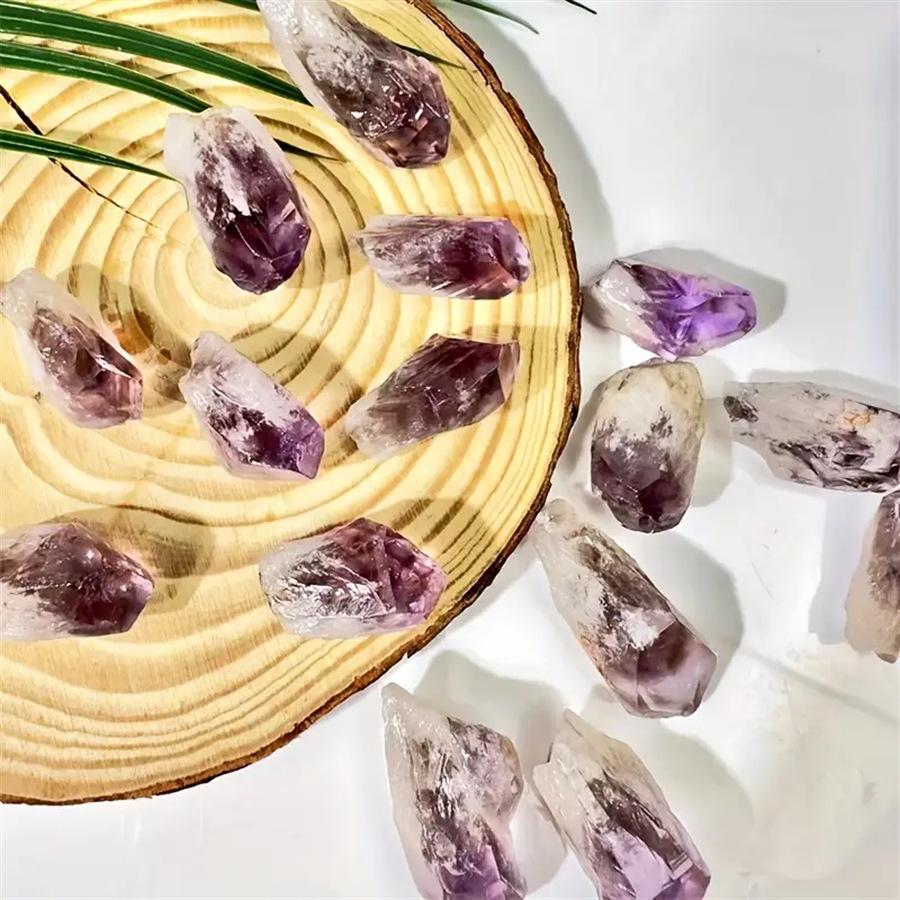 Amethyst Raw Stone Purple Silver Mountain Incense Diffuser & Crystal Gravel for Fish Tank or Flower Pot Ornament