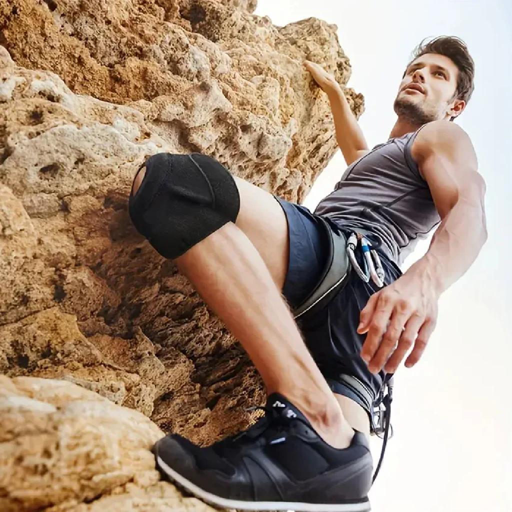 Knee Brace with Side Stabilizers Breathable Adjustable Knee Support Suitable for Sport Training