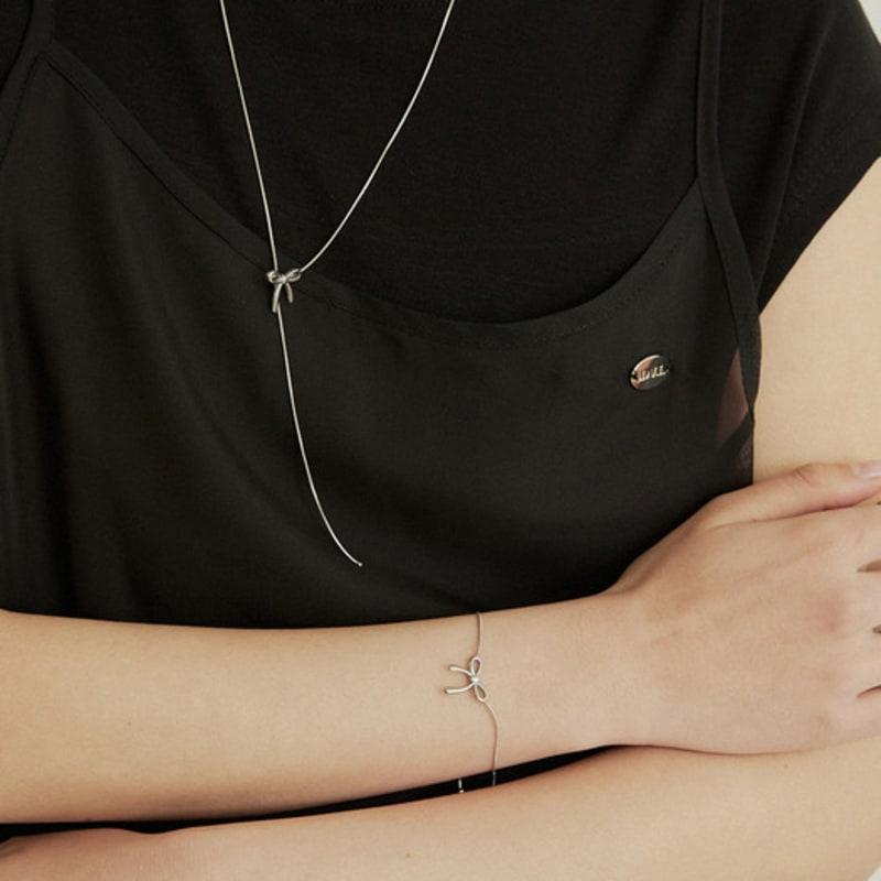ADAUL Vintage Ribbon Bracelet - Silver