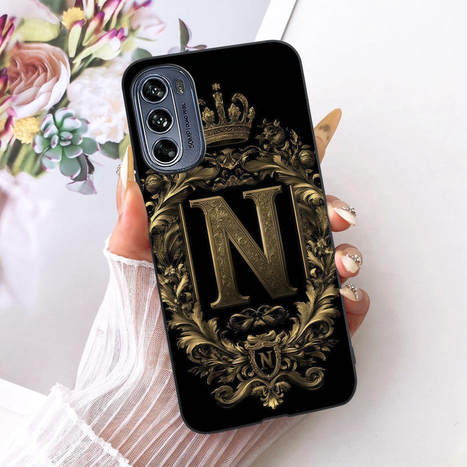 Für Motorola Moto G62 5G Hülle Niedliche Krone Buchstaben Abdeckung Stoßfest Weiches TPU Handyhülle Für Motorola G62 Moto G 62 MotoG62 5G Taschen