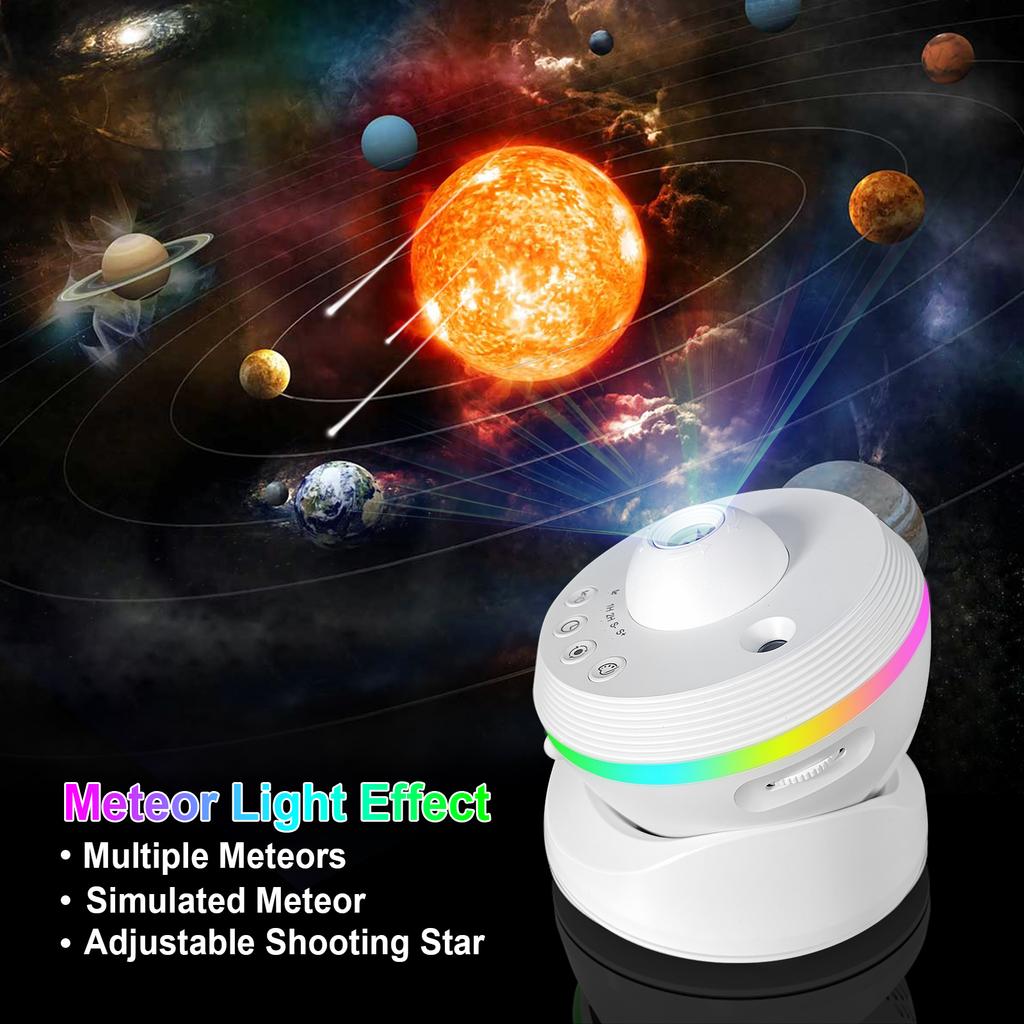 Projektor Planetarium Galaxy 13 w 1 Światło Gwiazd Światło Nocne z Dynamicznymi Meteorami Obrót 360° Projekcja HD Mgławicy do Dekoracji Sypialni