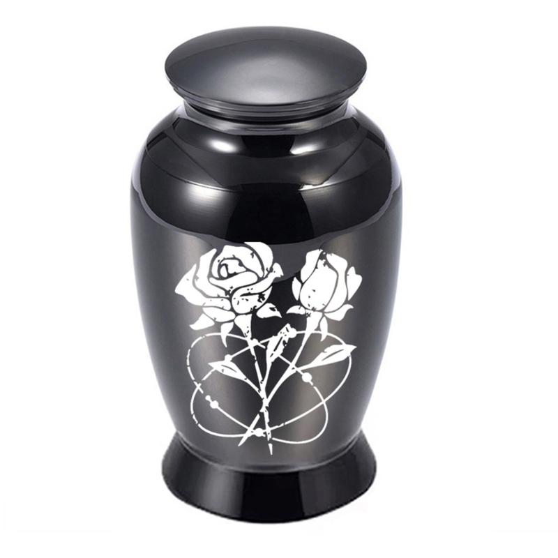 

Metal Pet Memorial Urn for Ashes Furs Remembrances Gift for Pet Loss Keepsakes чорний