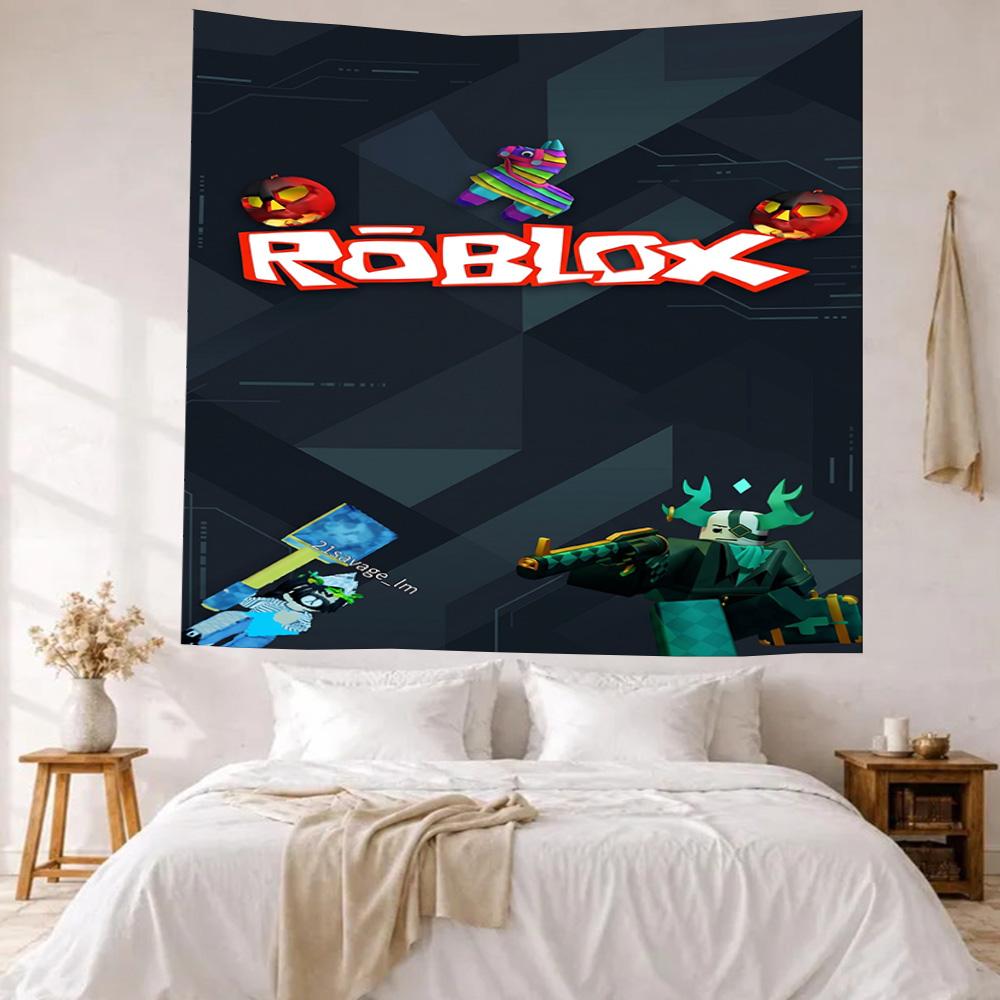 Roblox Vægdekoration Vægtæppe Kunst Til Kæledyrs Mindesmærke Fødselsdag Bryllupsfest Baggrund Familiegave