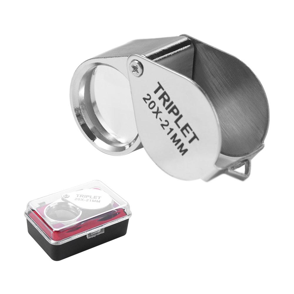 Mini Jewelry Magnifying Glass Folding Reading Magnifier Portable 10-30X Pocket Loupe  Jewelers