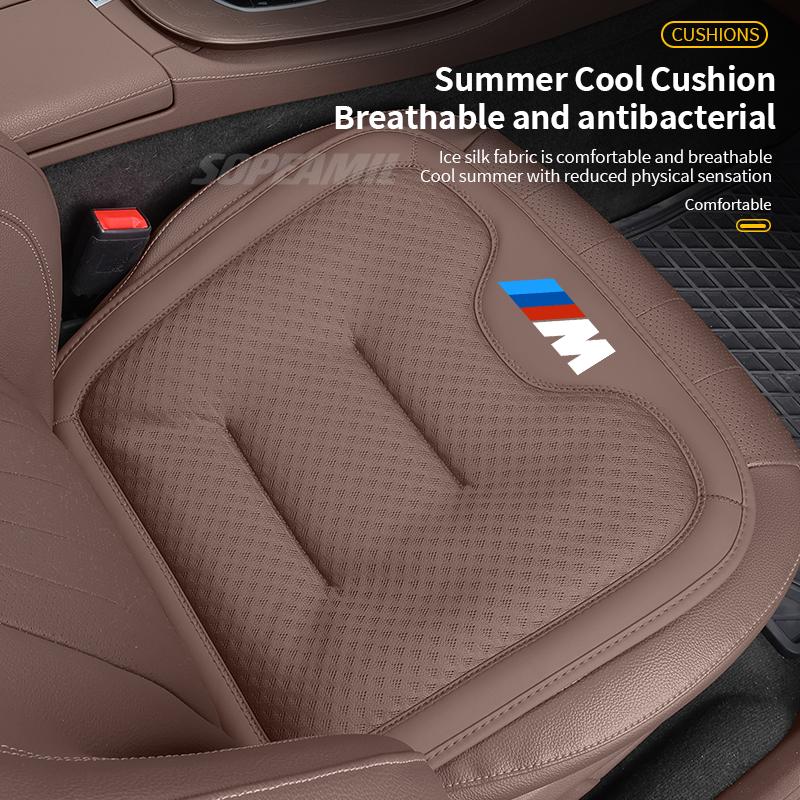 AAAOS1 Car Seat Cushion Cover Breathable Ice Silk Seat Protector Pad BMW M M2 M3 M4 X1 X3 X5 X7 E39 E46 E60 E90 F10 F15 F20 F30 G20 G30