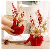 Red and Gold-Edged Christmas Tree Decorations: Perfect for Holiday Festivities and Gift Giving
