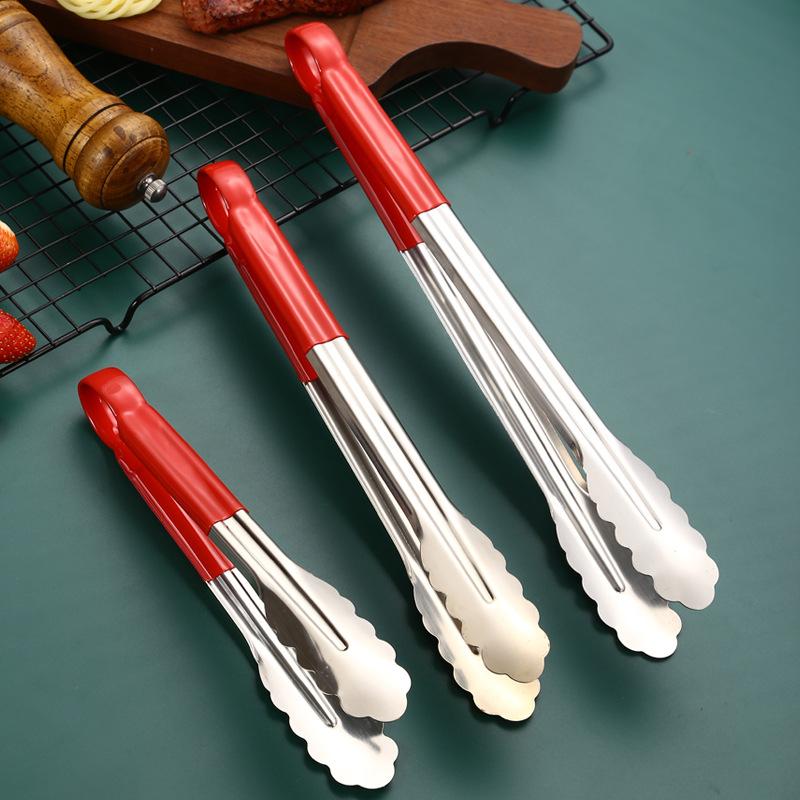 9/12/14Inch Stainless Steel Food Clip Kitchen Restaurant Baking Bread Clip Multifunctional Barbecue Clip Steak Clip
