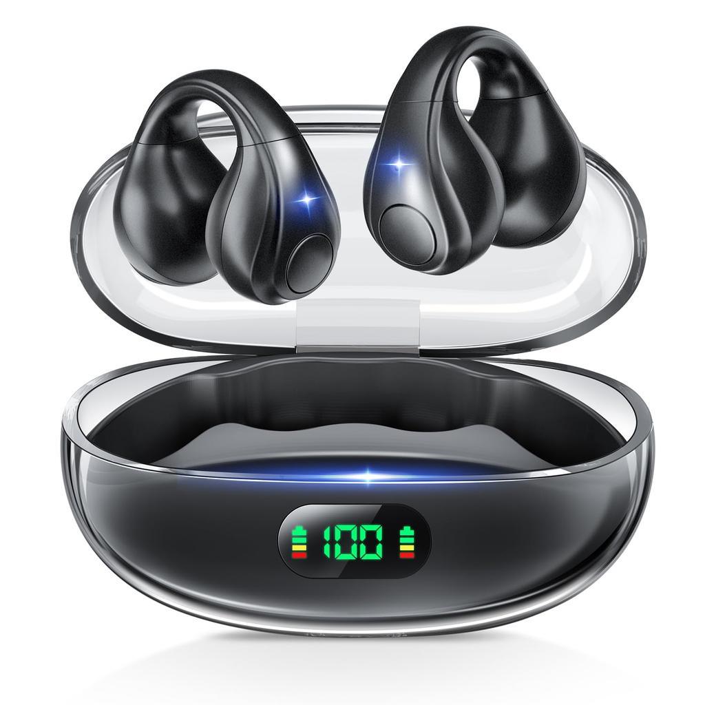 Bluetooth Wireless Earbuds New Development Bone Conduction Innovation Ear Cuff Ear Cuff Bluetooth 60 Hours Call Noise Sound Automatic Sound Leakage