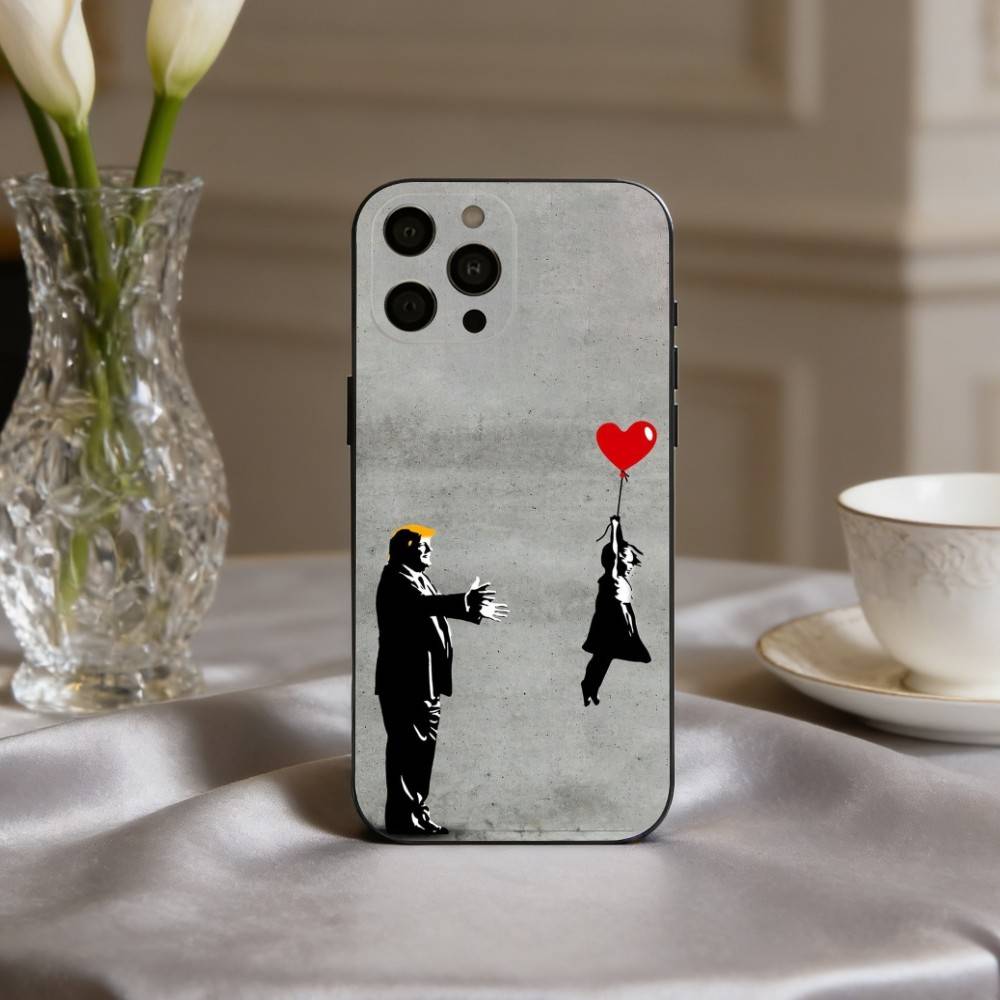 S-Street Art B-Banksy G-Graffiti  Phone Case For iPhone 17pro,16,15,14,13,12,11 Plus,Pro Max,XS,Soft Silicone Black Cover