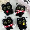 Cute Little Black Cat Bell Keychain Pendant Plush Toy Doll Christmas Tree Hanging Accessories For Boy Girl Brithday Gifts