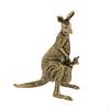 Mother Marsupial Statue AntiqueStyle Figurine Mottled Finish Animal Decor for Home