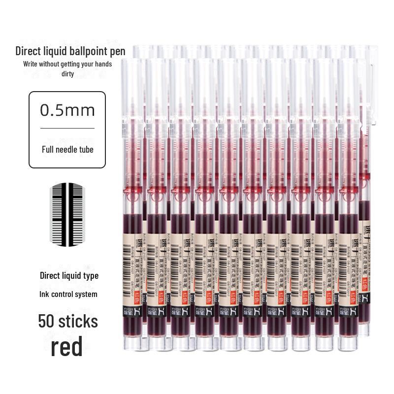 

50 быстросохнущих гелевых ручек: Красный и синий, идеально подходит для студентов и подписей 0.5mm