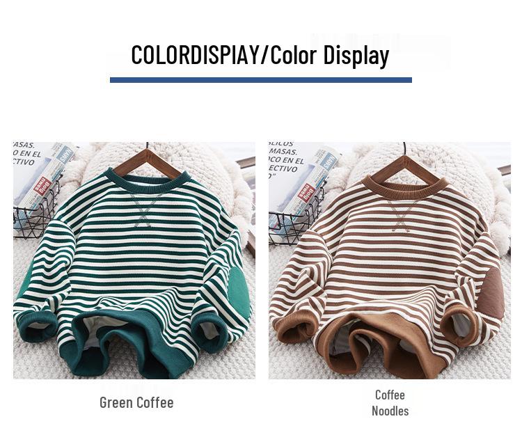 Moletom Infantil Estilo Coreano de Primavera e Outono - 2025 Blusa Fashion Forrada com Lã para Meninos e Meninas