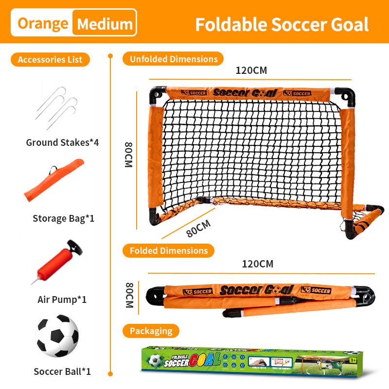 Foldable Kids' Football Goal for Training & Competition - Portable Indoor/Outdoor Parent-Child Frame