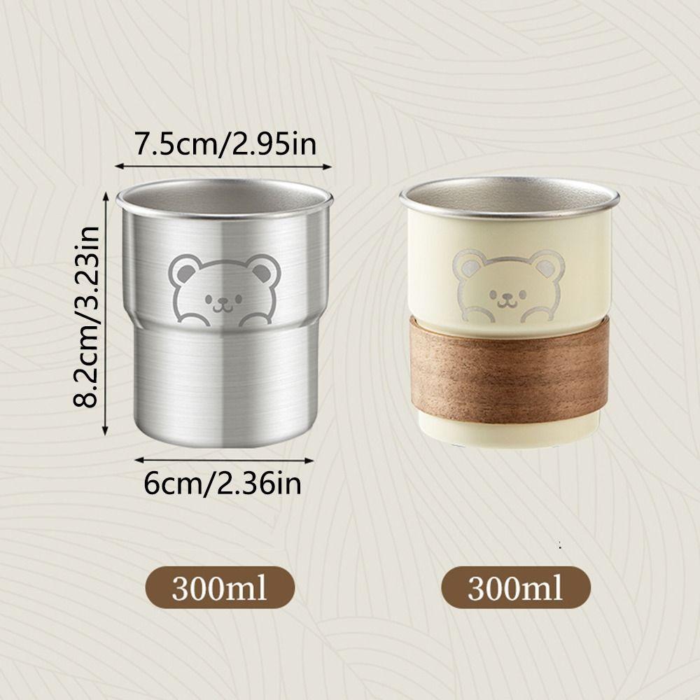 Anti-scalding Cute Tumbler Fall Prevention Stepped Coffee Cup Scratch Proof Small Metal Cup  Adult
