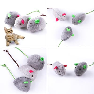 Cat Teaser Mice Toy for Kitten Hunting Cats Swatting Animal Toy Interaction Pet Dogs Plush MouseCatnip Cute Chasing Toy
