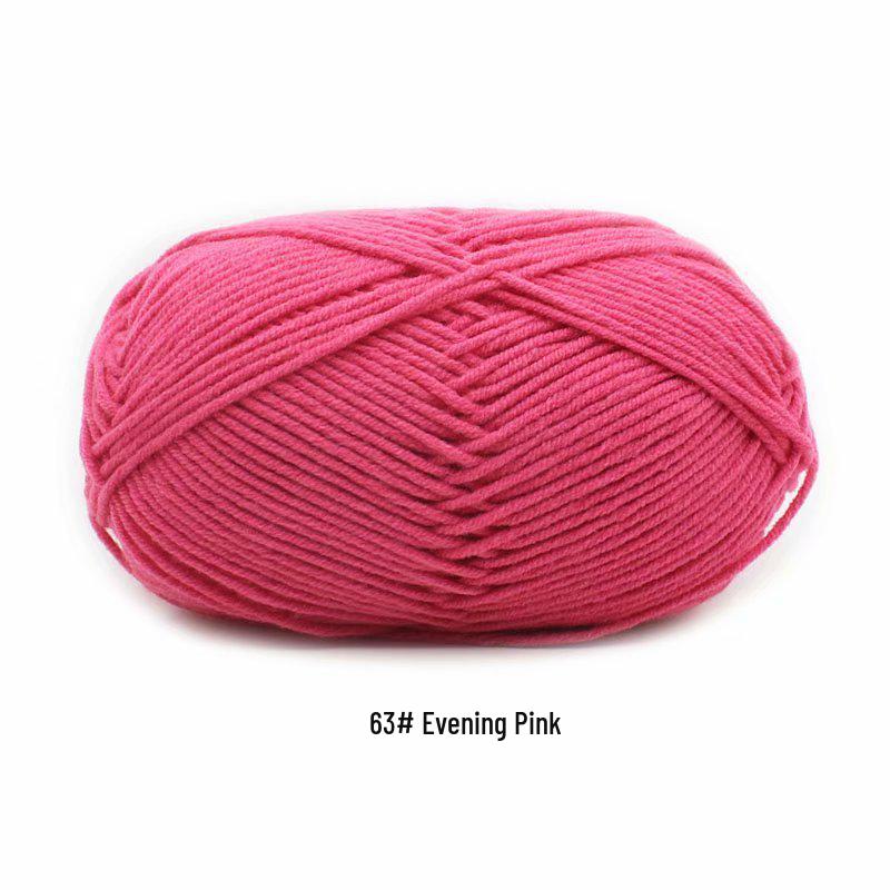 4-Ply Milk Cotton Yarn for DIY Baby Scarf & Blanket Knitting