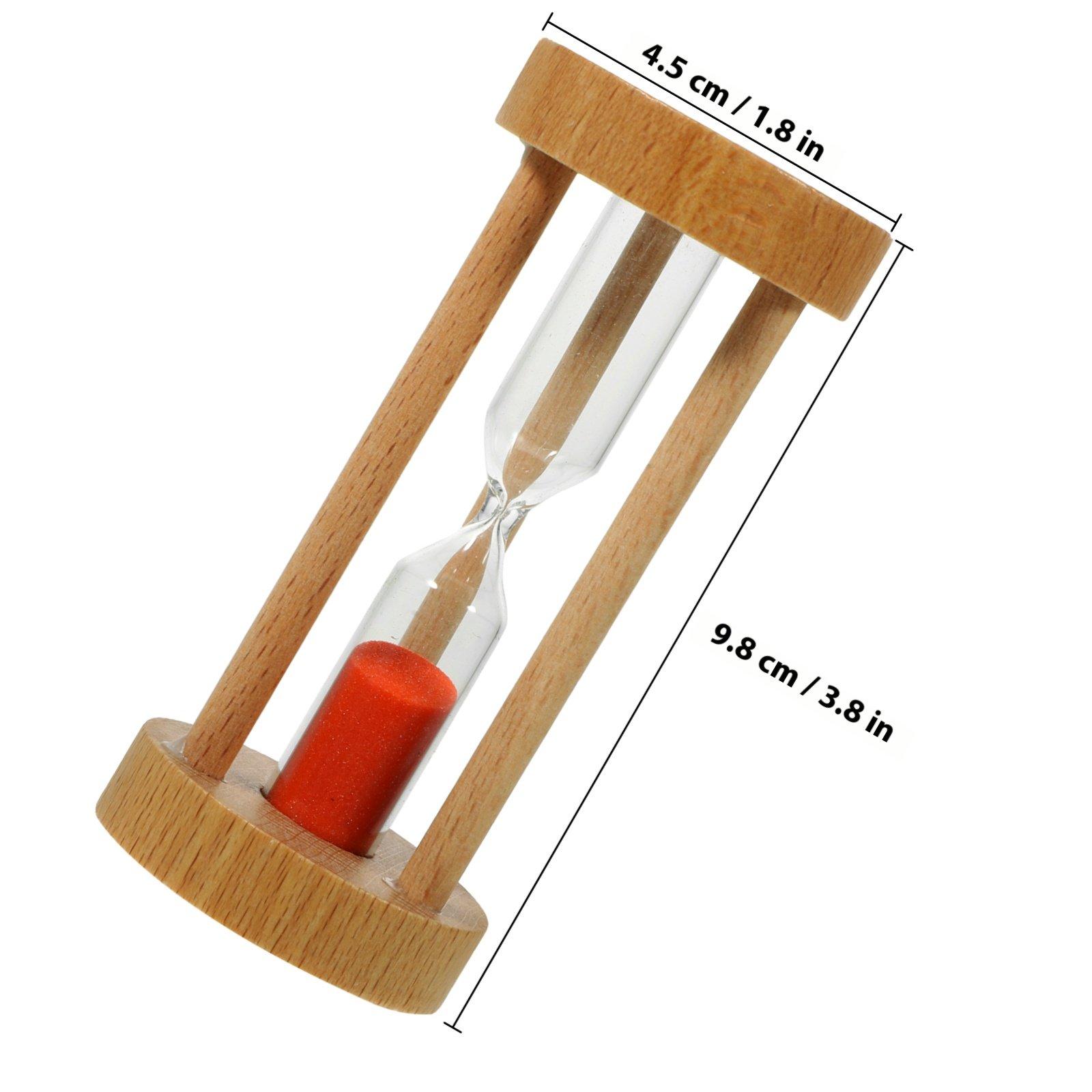 

Wooden Sandglass 3 Minutes Hourglass Pink Sand Timer for Home Office Kitchen Timer Decorative Ornament Hourglass червоний