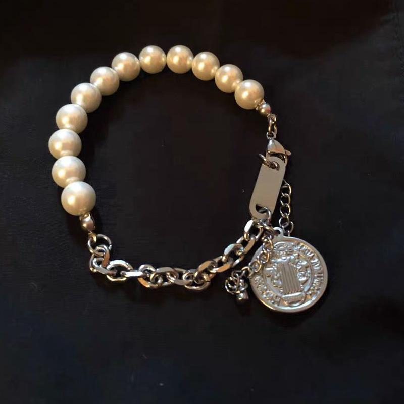 Alloy Personalized Hip-Hop Bracelet Men'S And Women'S Metal Chain Simple Atmosphere Versatile Jewelry