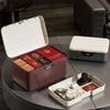 2-lagige Safe-Box mit Zahlenschloss - Tragbar für Bargeld, Schmuck, Reisepass-Sicherheitsspeicher, Multifunktionaler Haushaltsorganizer, Leicht zu tragen