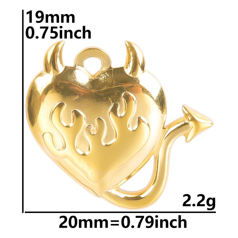 6pcs/Lot Mutlistyle Stainless Steel Heart Charms For Jewelry Making Supplies Sun Dragon Three-Dimensional Love Pendant Breloques